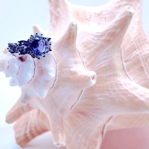 Women's Purple multi stone ring  Anniversary Ring NWT